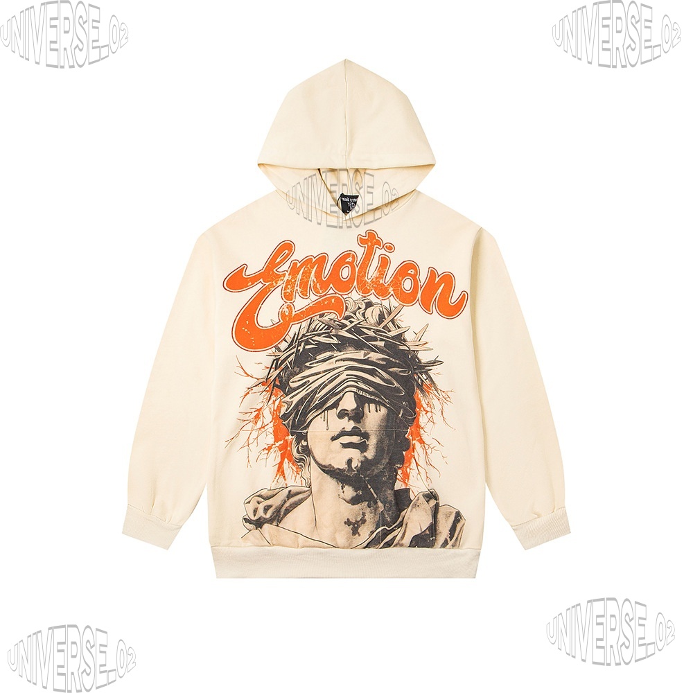 Emotions Hoodie Vintage Designer Hoodie Mix Graphic Coat Unisex Oversized Designer Long Sleeve Y2k Hip Hop Streetwear Gothic Zip Up Mix Emotion Hood