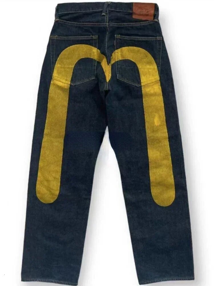 Evipants Seagull Print Casual Mens Luxury Heavyweight Y2k Hip Hop Streetwear Apparel Clothing Seagull Design Men And Women Jean Hand Made High Quali