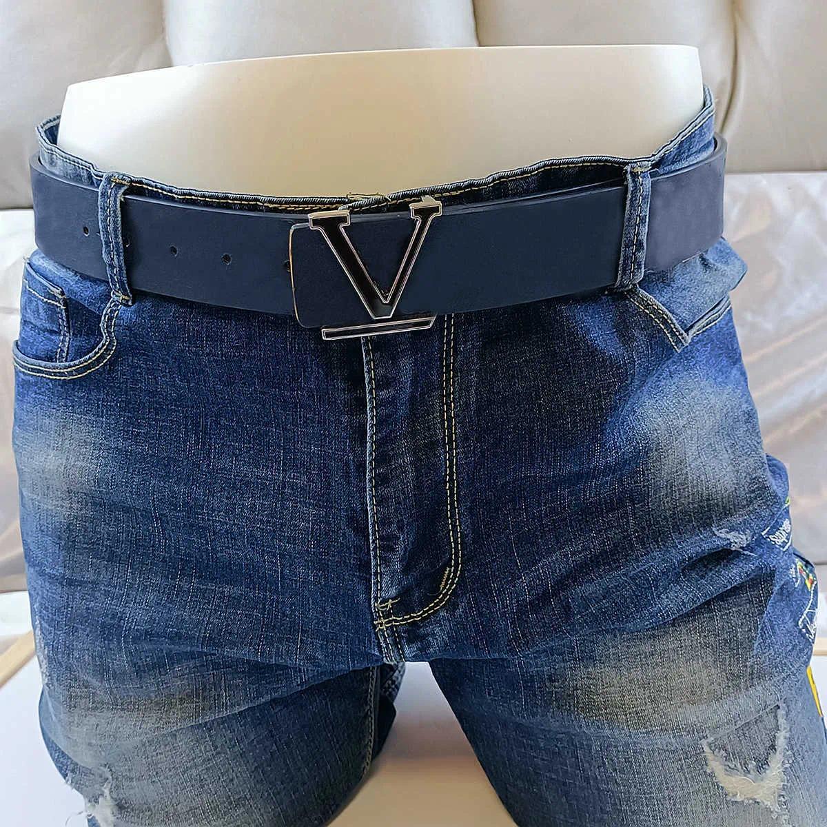 Classique double face réversible hommes ceinture mode vintage lettre boucle lisse hommes femmes pantalons décontractés ceintures de luxe designer