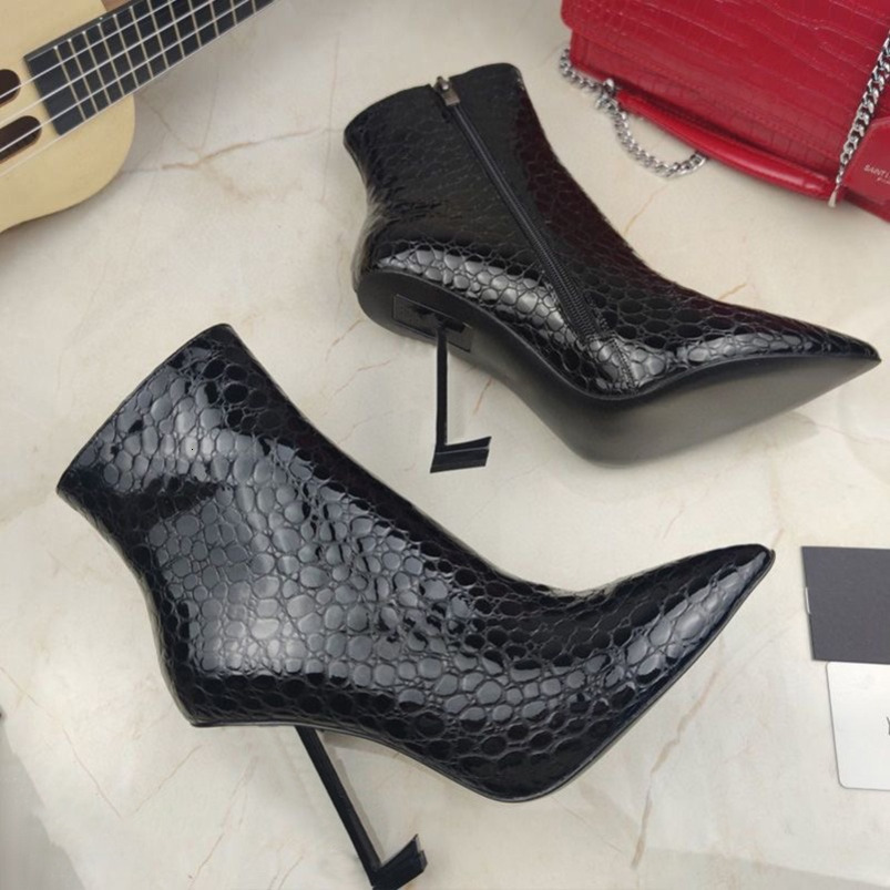 2026 Designer High heel Boots High Quality Women Brand Luxury Rain Boots Boots Real Leather Half Boot Style Shoes Winter Fall Snow Boots booties Can