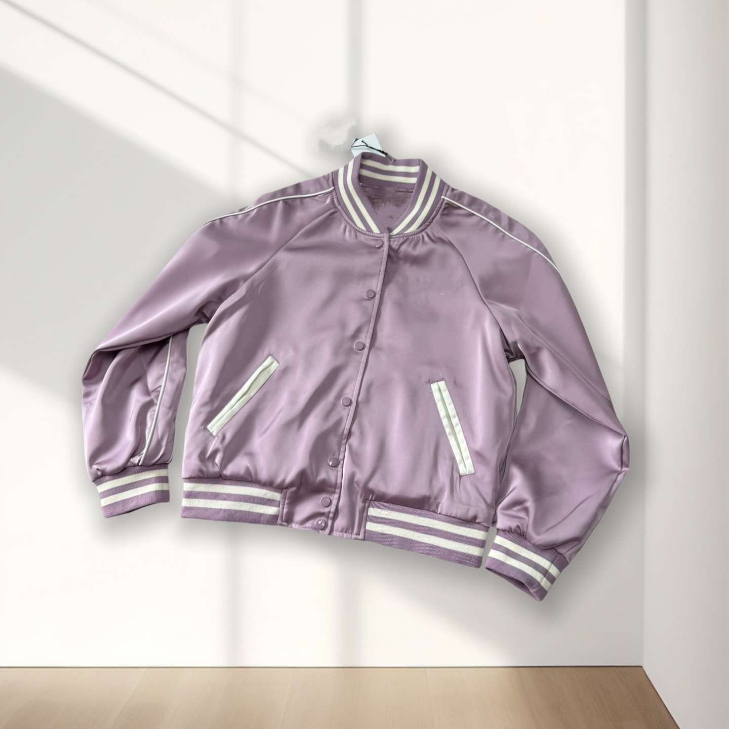 Veste de baseball brodée bidirectionnelle pour femmes