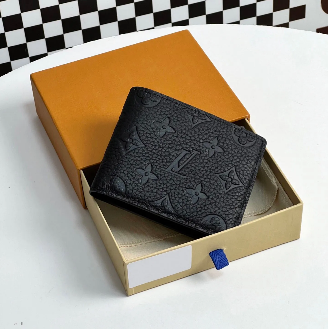 designer purses top Designers Men fashion luxury short wallet Card Holder Embossed black classic pocket leather Man Bags wallets 10A