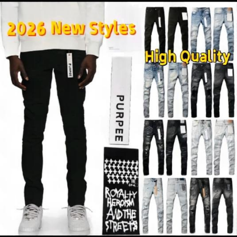 purple jeans designer men jeans mens designer jean pants womens retro casual hip hop streetwear designers joggers pant hole black skinny slim Jeans