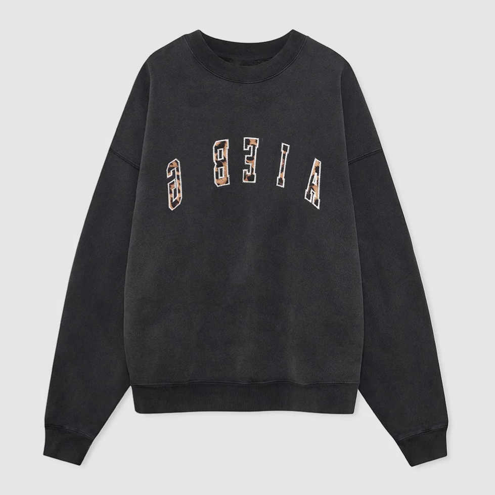 Hip Designer Hop Womens Fce Hoodie Crew Neck Hoodies Aninely Vintage Trendy Sweatshirts Ladies Pullover Cotton AB Embroidered Loose Stree D260810