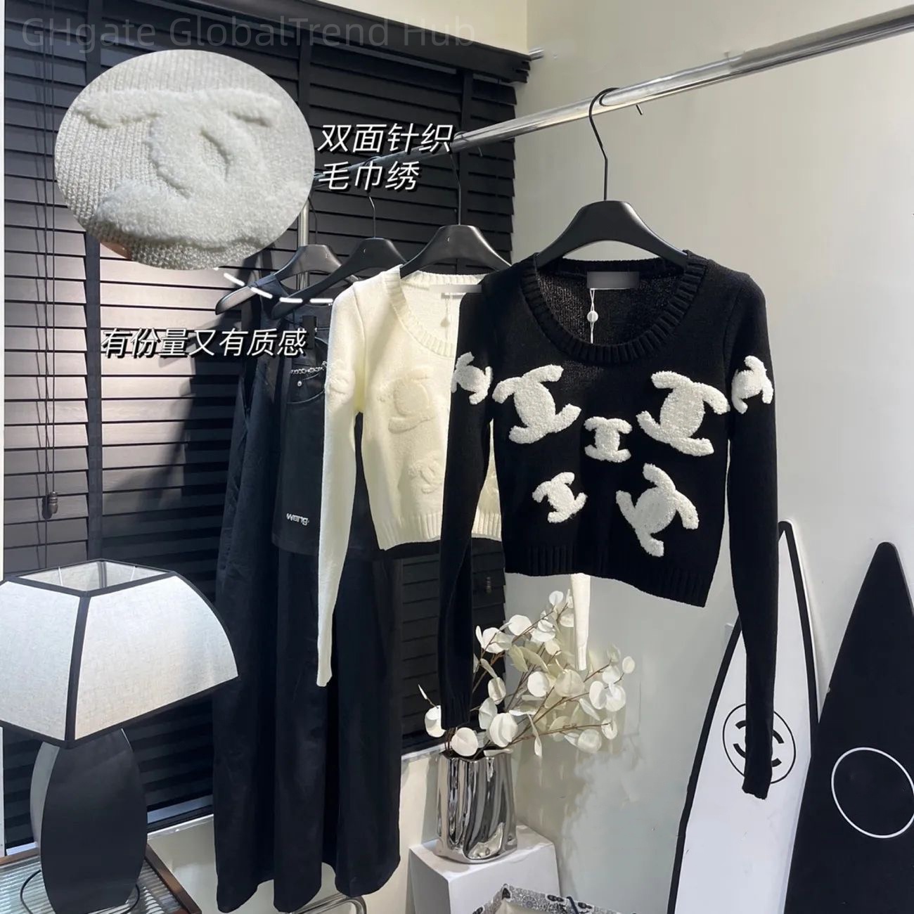 Women Cropped Knit Sweater Long Sleeve U Neck 3D Embossed Jacquard Knit Top Slim Fit Casual Streetwear Party Dating Daily Fall Spring Ladies Short K