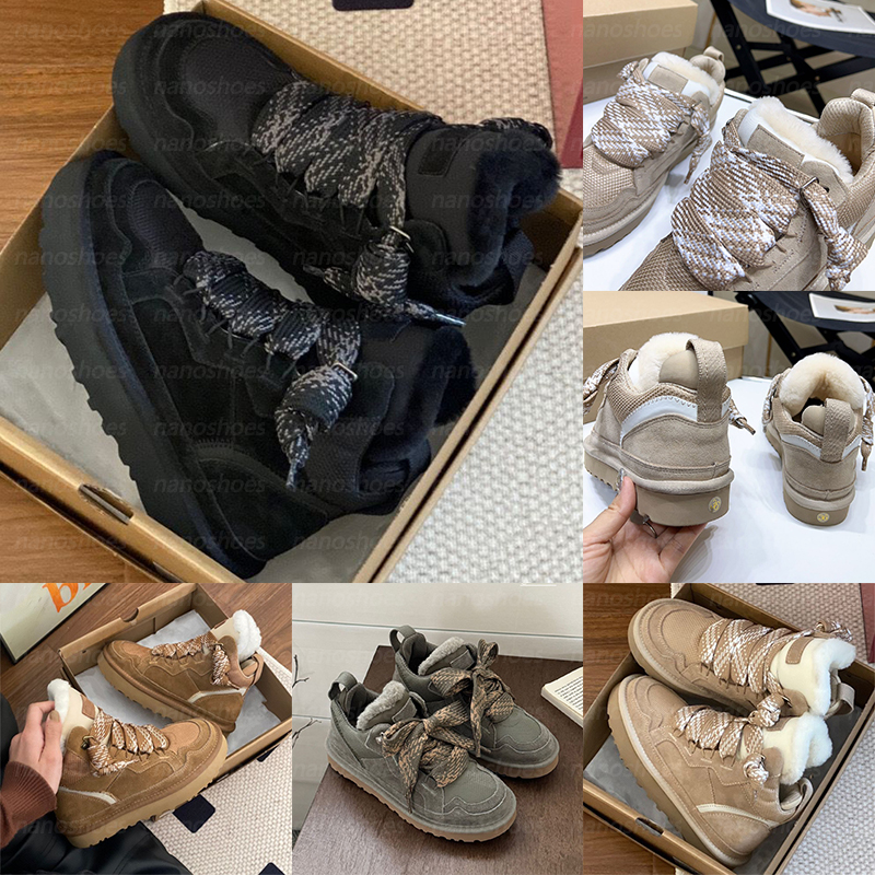 With box 2027 Designer Tasman Booties Trainers Tazz Fur Shoes Sheepskin platform Australia snow boots women ankle booties sheepskin winter shoes Woo