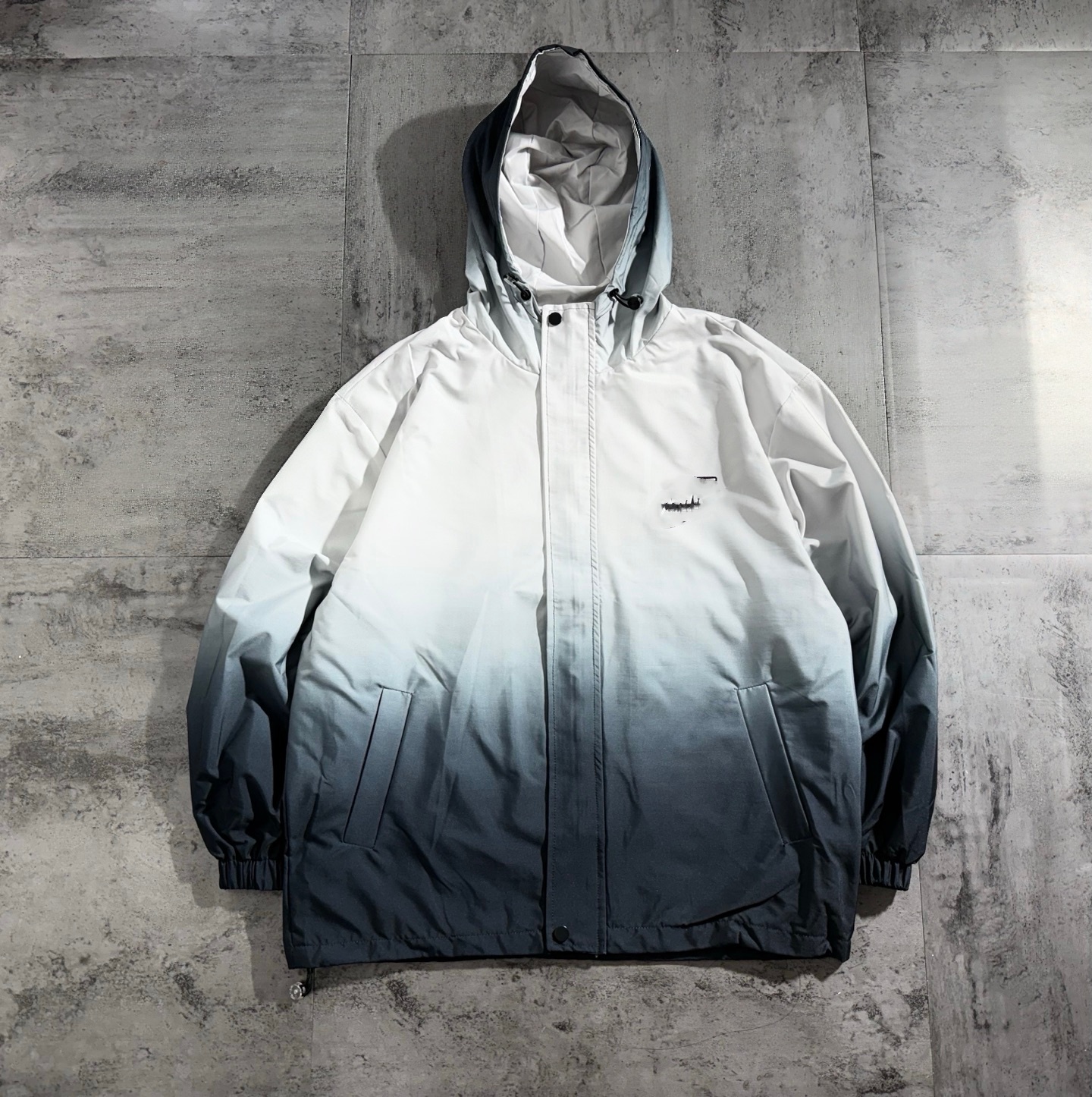 Manteau de veste de couple à capuche avec logo brodé, série N Gradation