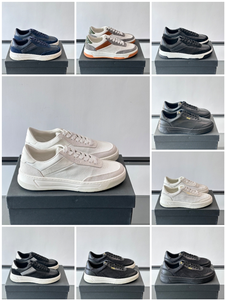 Bosss Bossshoes Men Sneakers Designer Shoes Mesh Leather Low Top Sneakers Hidden Height Increase White Black Mens Casual Trainers