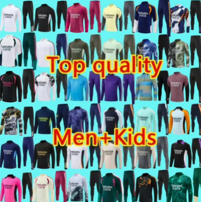 26 27 Madrid tracksuit soccer MBAPPE long sleeves training suit 2025 2026 2027 VINI JR Men Kids Kit football chandal futbol tracksuits survetement s