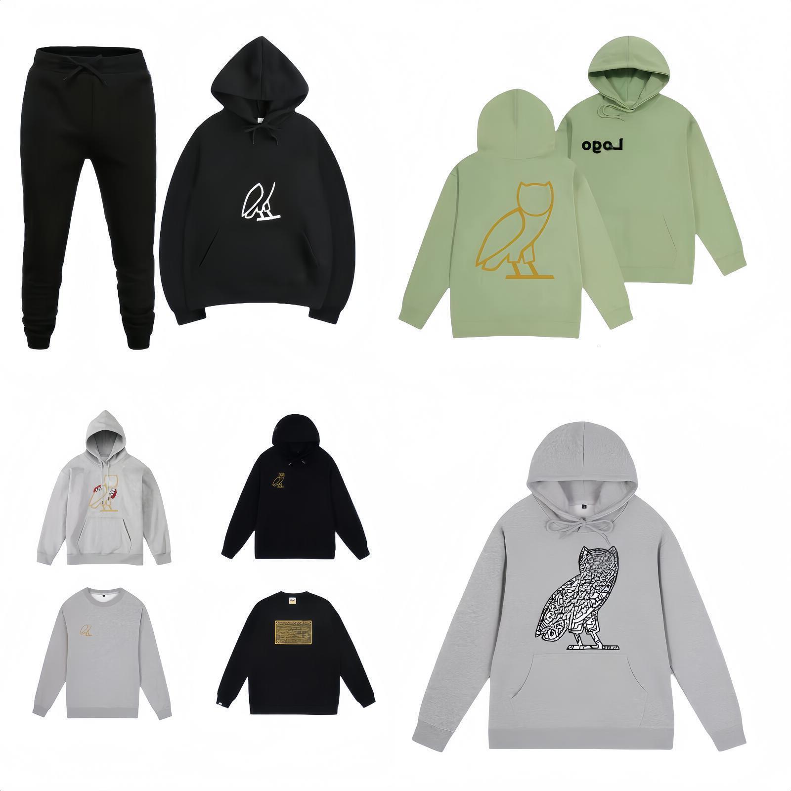 ovohoodies Designer Hoodies Mens Womens Owl Patterns Long Sleeve Sweaters Printed Sweatshirts Colorful Patterns Sets ovoPants f36 26e