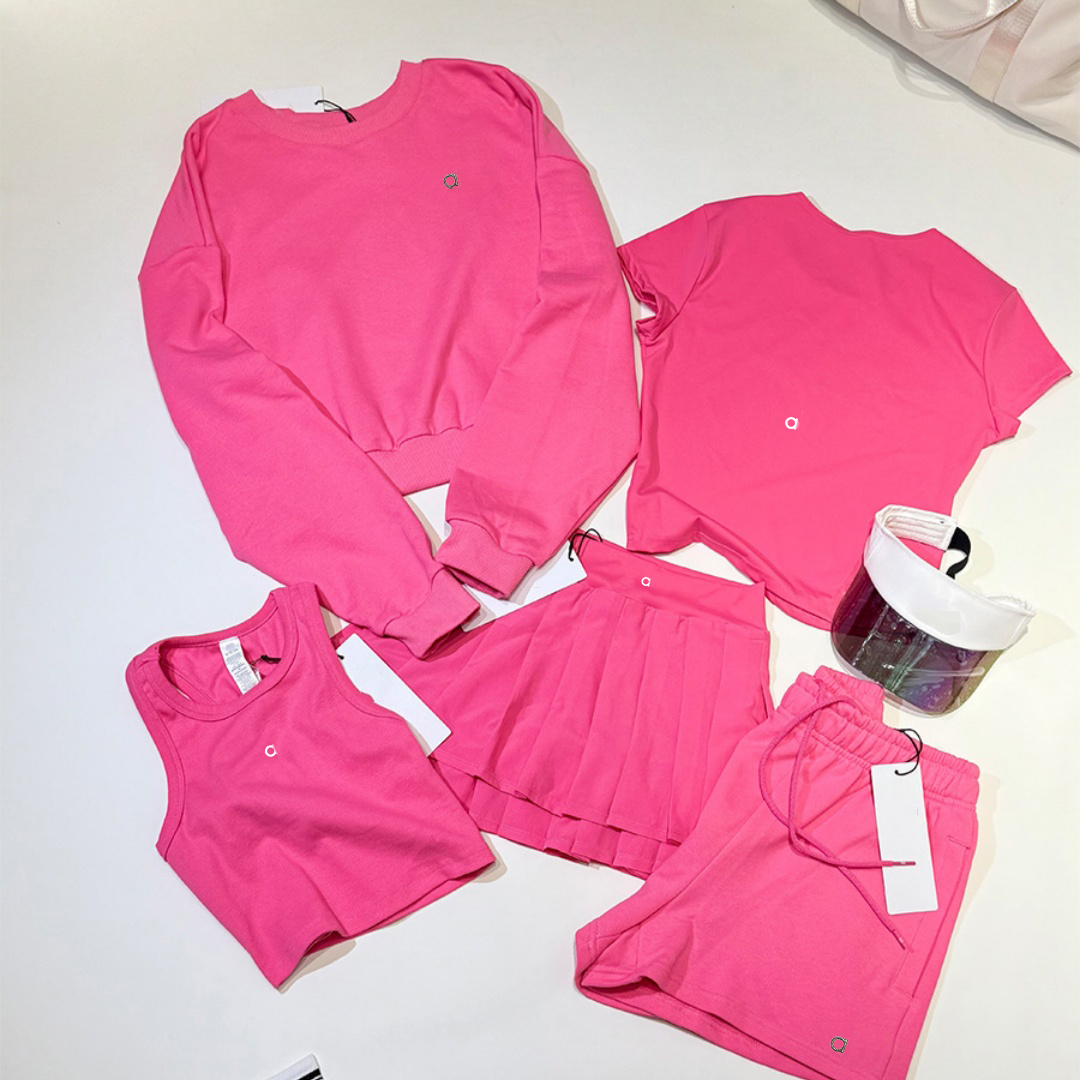 A2514 Rose rouge ensemble femmes 3D argent col rond sweat à capuche respirant Shorts sans manches tricot gilet gilets de sport haut à manches cou