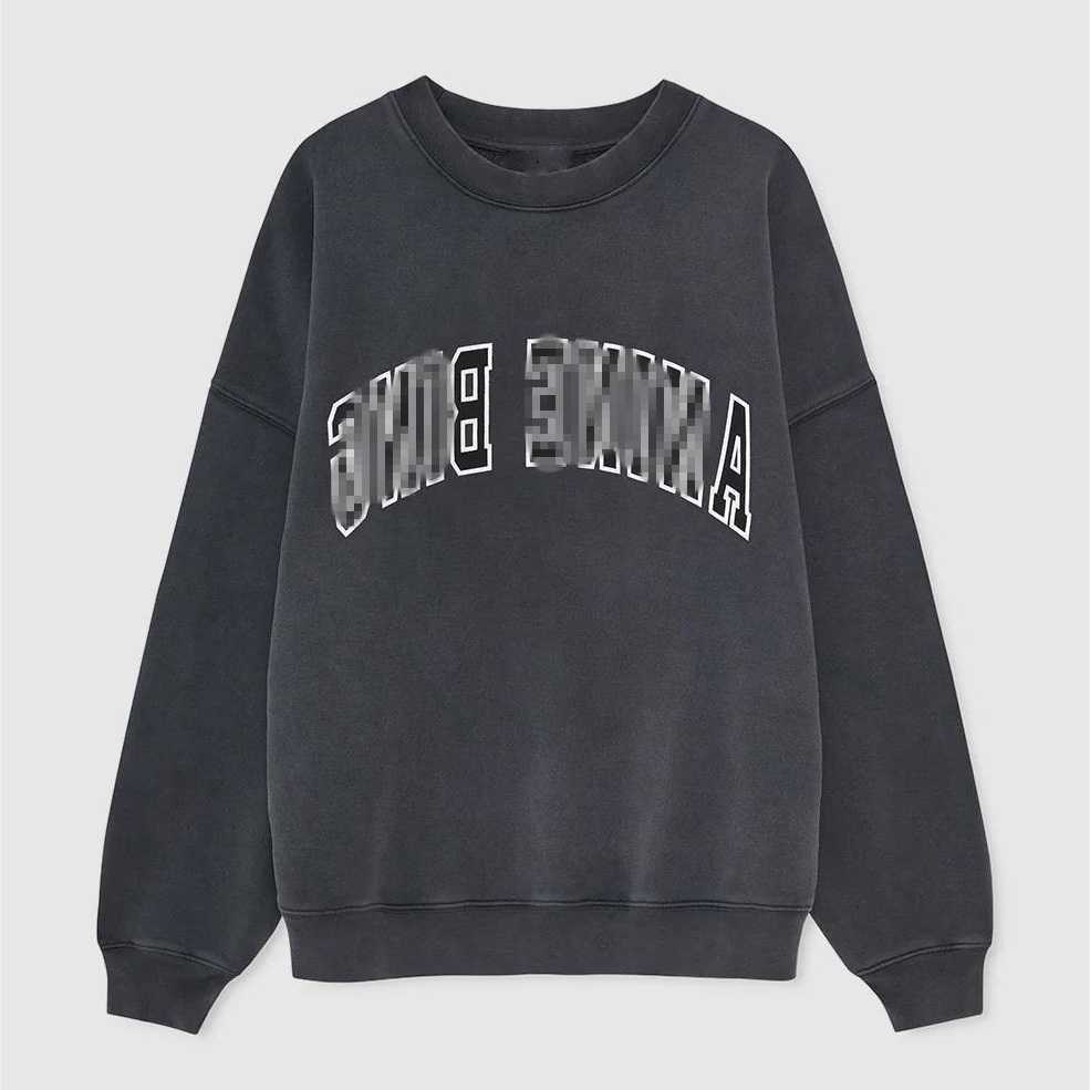 Sweatshirt Bings Hip Designer Hop Womens Loose Hoodie Crew Neck Hoodies Vintage Trendy Distress Washed Pullover Cotton Printed Streetwear Anineness