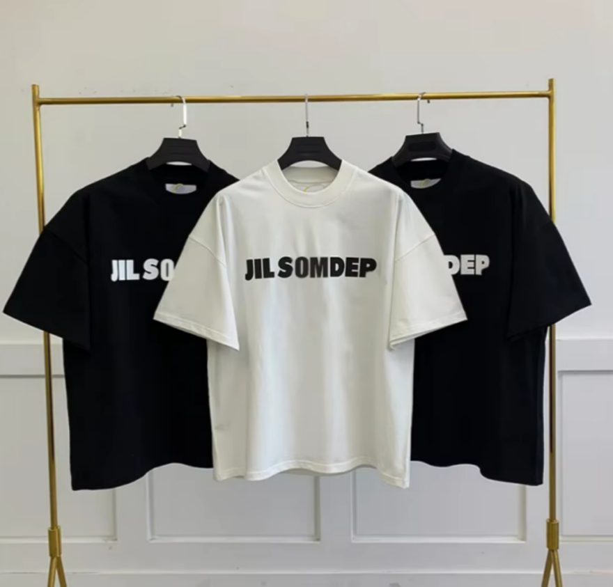 jil sanders shirt T-shirt en coton de créateur Style correct, hommes et femmes à la mode de haute qualité, associé à un T-shirt en coton ample JI