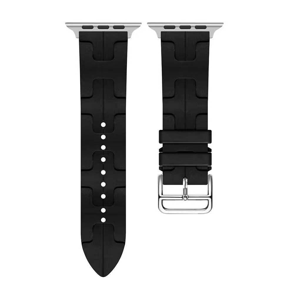 Easy Replace Silicone Bands H Alloy Buckle Straps For Apple Watch Band S10 S11 Series 1 2 3 4 5 6 7 8 9 iwatch 10 11 Ultra SE Ultra2 38/40/41Mmm 42/