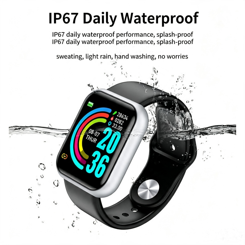 Sport montres intelligentes D20 pour homme femme cadeau numérique Fitness Tracker montre-Bracelet moniteur de santé sanguine Y68