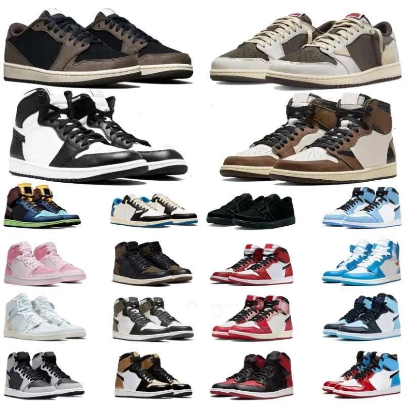 2025 basketball Low Hihg shoes mens women sneakers reverse mocha low black canary pony pink veet brown chicago designer trainers big size Low Hihg