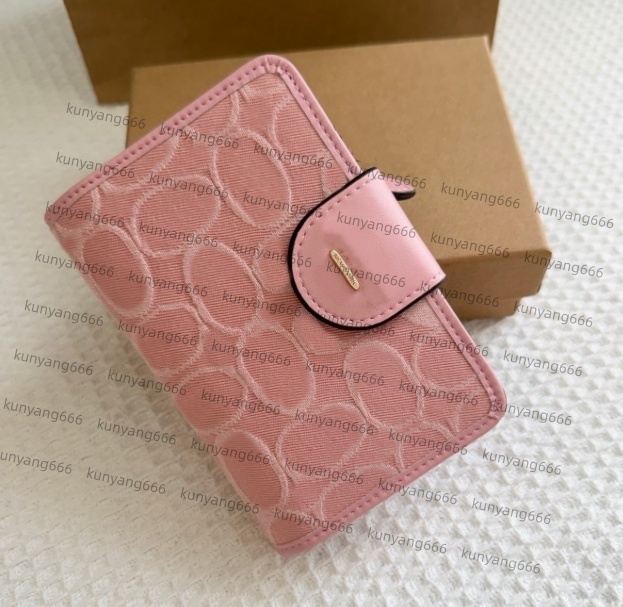 2026 new Designer PINK Denim wallets for Men luxury coin purses mens womens credit card holders fashion clutch bags zipper wallets