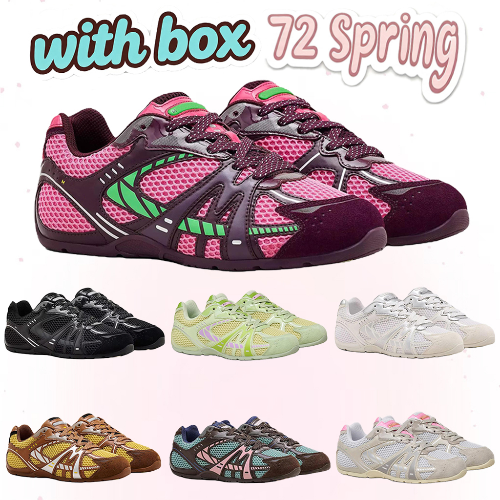 New shoes 72 Spring Retro mesh sneakers women's sports shoes low cut lace up casual running shoes breathable and comfortable walking shoes Y2K
