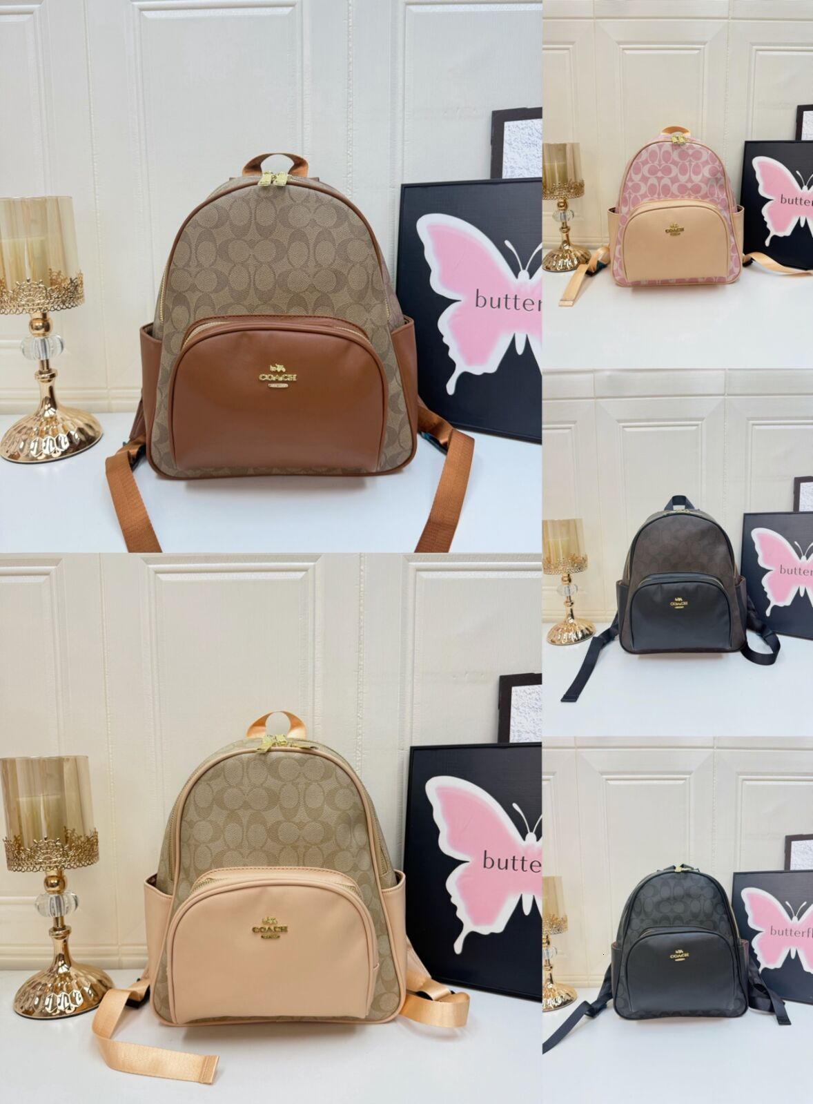 Designer Bag 2026 Trends interlocking C emblem Embossed Carriage Motif Luxury High Quality Women Backpack for Summer Shopping Party Beach