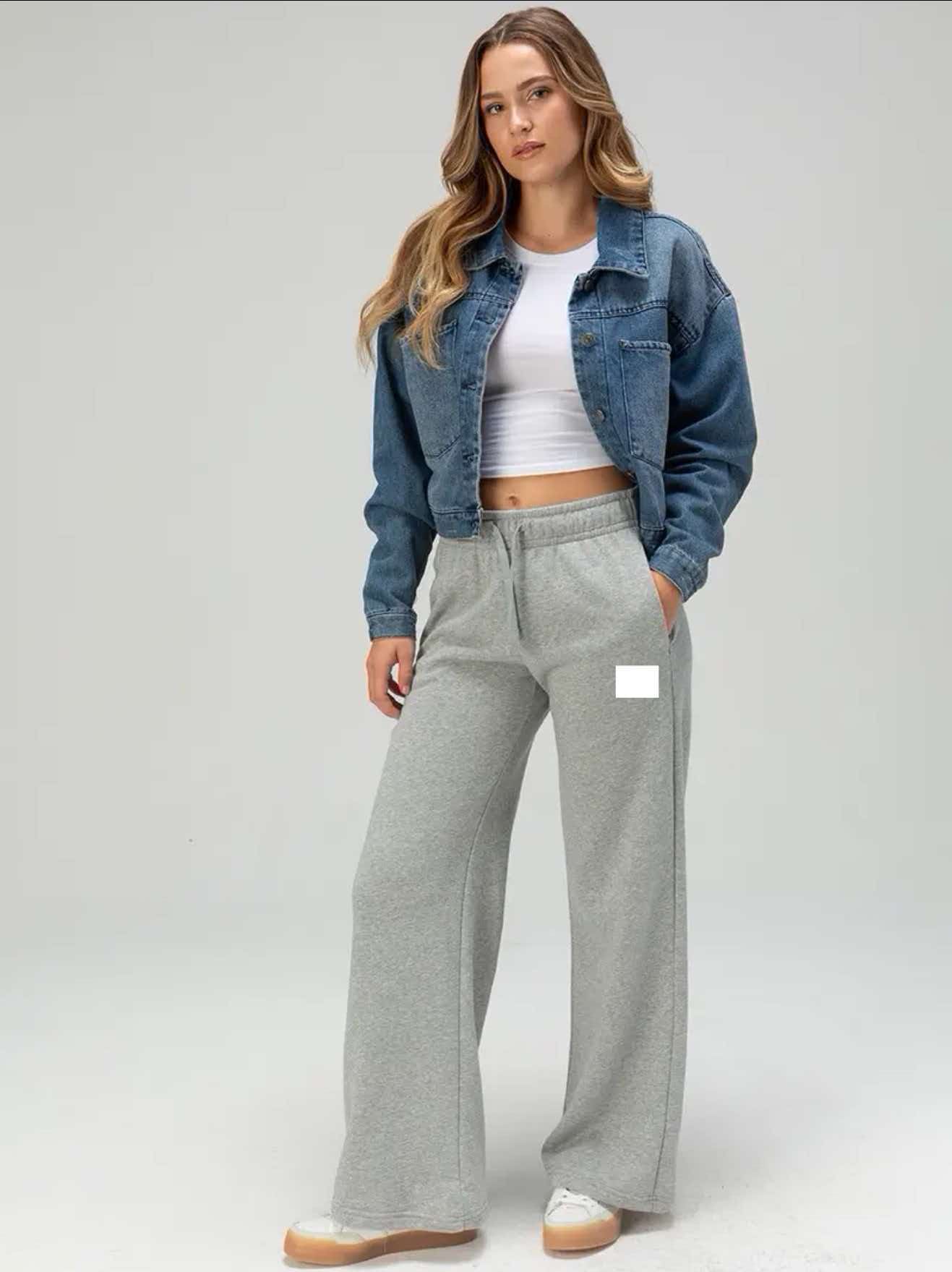 Casual Fit Ladies' Cotton Sweatpants Women's Sportswear Club Fleece Wide-Legged Jogger Trousers Pants 100% cotton
