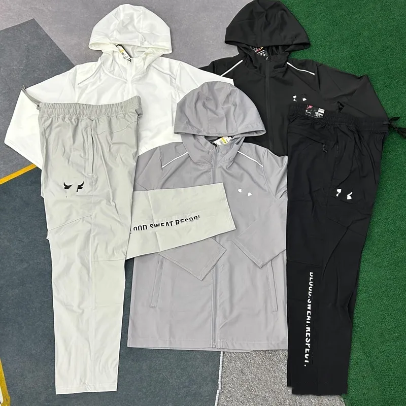 Designer men's high quality men's sports suit casual and fashionable sports wear jogging pants two piece set sports jacket quick drying sp