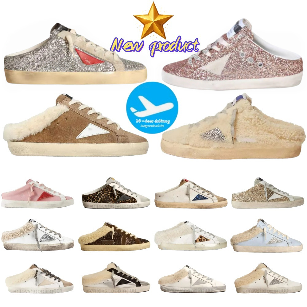 Women Chunky Platform Leather Mules Star Shaped Decor Silver Glitter Distressed Vintage Slip on Casual Unisex Clog Slippers Size 35 46