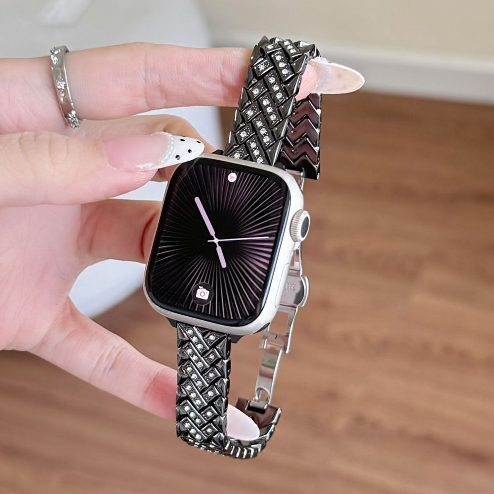 Bling Diamond Watch Strap for Bands 49 46 45 44 42 40 38mm Dressy Metal Wristband iWatch S11 10 9 8 7 SE 6 5 4 3 2 1 Ultra Bracelet Replacement Q261