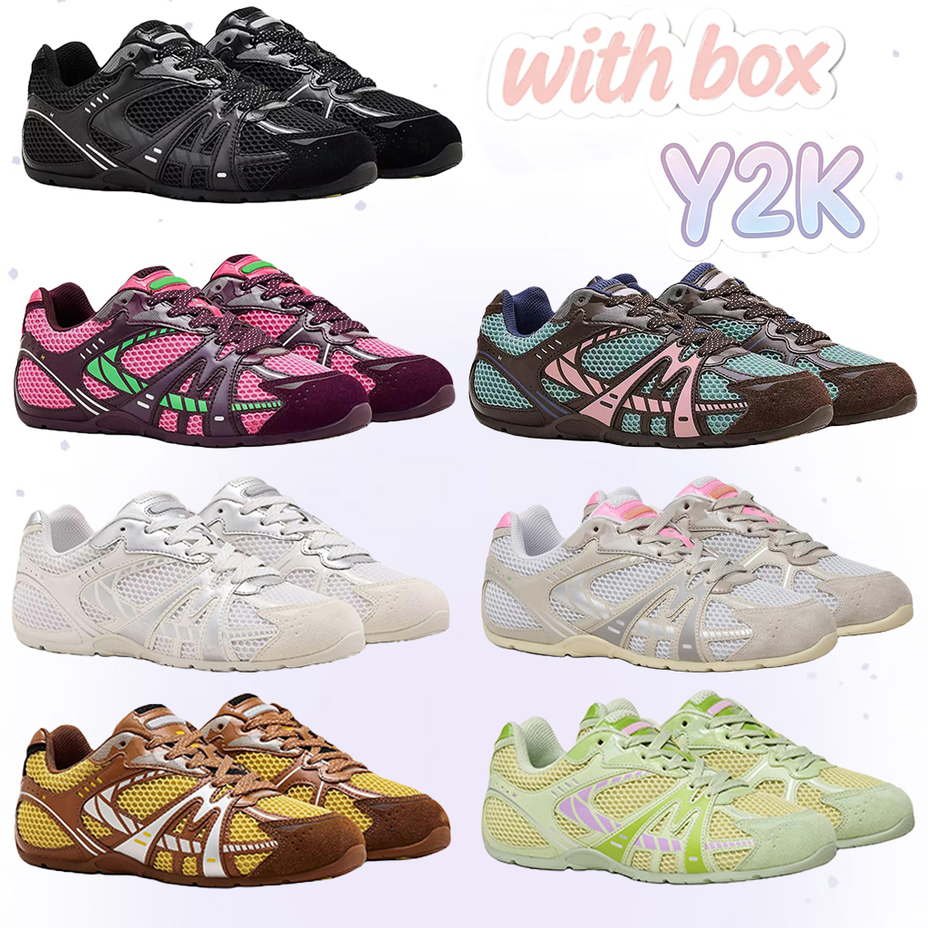 New Designer shoes Women Vintage Mesh Lace Up Sneakers Colorblock Breathable Running Shoes Chunky Sole Comfort Casual Walking Shoes Multi Color Dail