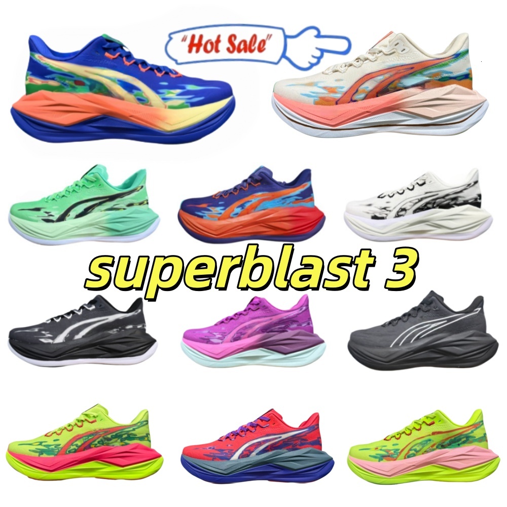 oasiss Live Shoes designer superblast 3 running shoes low top men women trainers cobalt blue light orange seashell sun coral lightweight shock absor