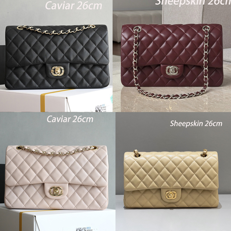 with box CF correct emblem 26A 26s 25bag designer bag Suede String Bucket tote bag Leather vanity bag Casual Lattice Long Chain Luxury Shoulder B