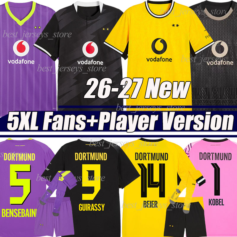 4XL 5XL 2026/27 DoRtmUnD maillots de football GUIRASSY BEIER BENSEBAINI F.NMECHA N.SCHLOTTERBECK SVENSSON FABIO SILVA CHUKWUEMEKA hommes enfants