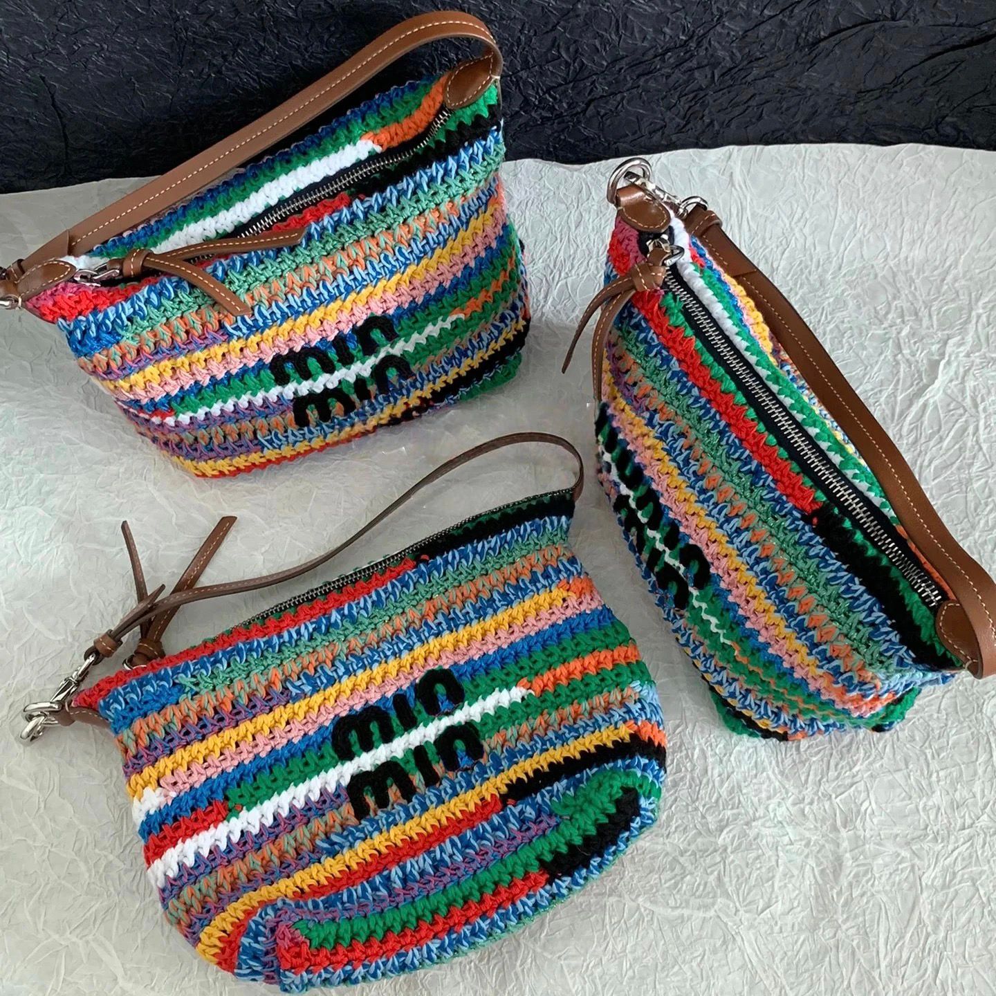Designer Bag 2026 Beach B B Luxury B Shoulder B Wallet Embroidery Letters Woven B Ladies Armpit B Summer Rainbow Tote B Top Purse Large Capacity Sho