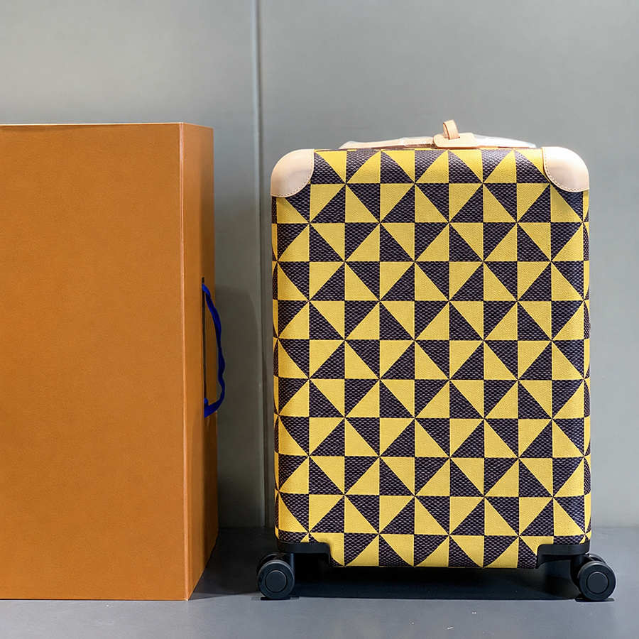 Luggage Fashion Suitcase Luxury Luggage 20 Inches Suitcases Wheels Trolley Case Travel Bags Boarding Cases Password Genuine Leather Box Carry on