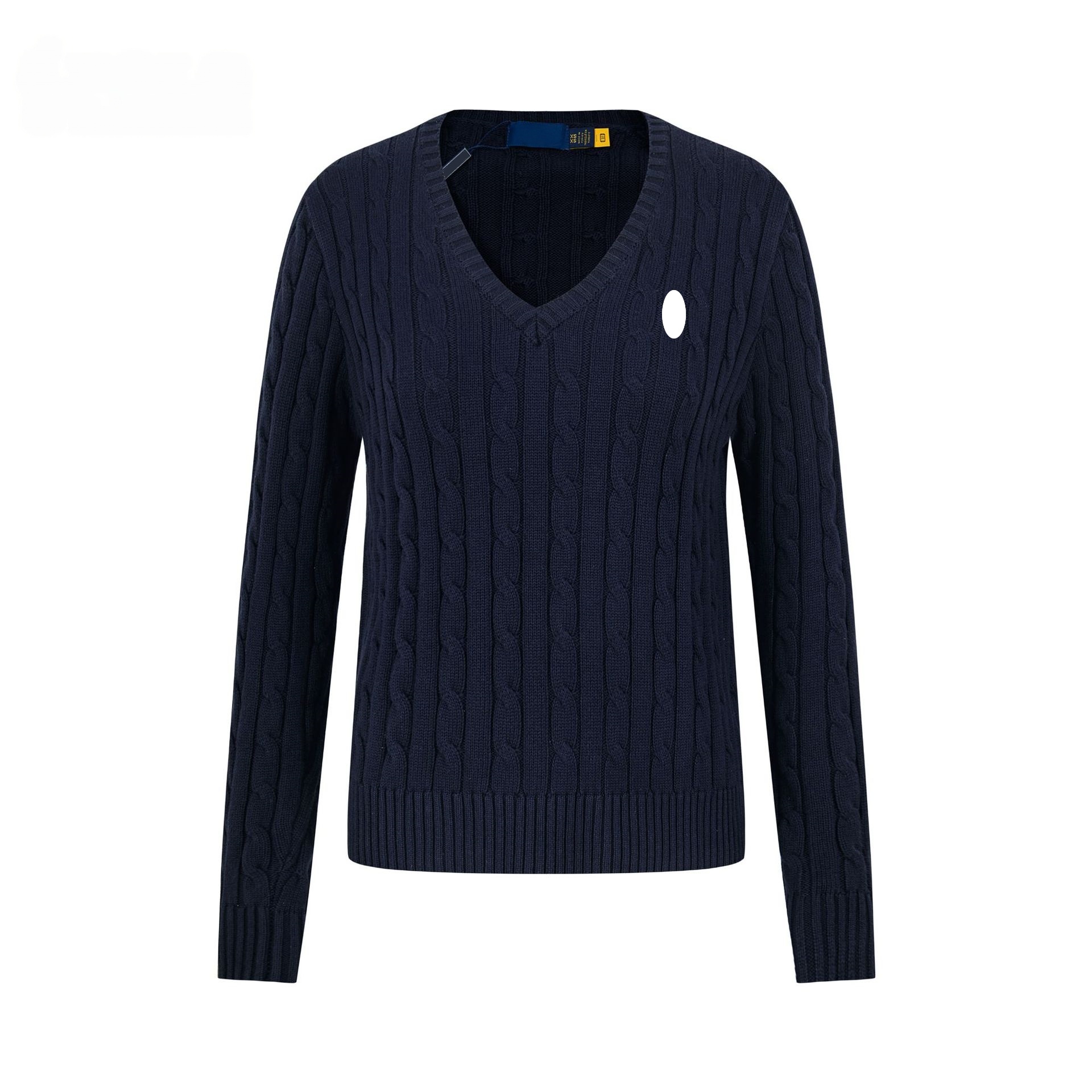Rauph Laruen Women Sweaters Designer Pany Embroidered Logo Polo Sweaters Round Neck Solid Color Casual Twist Knit Cardigan Long Sleeve Ralf Sweaters