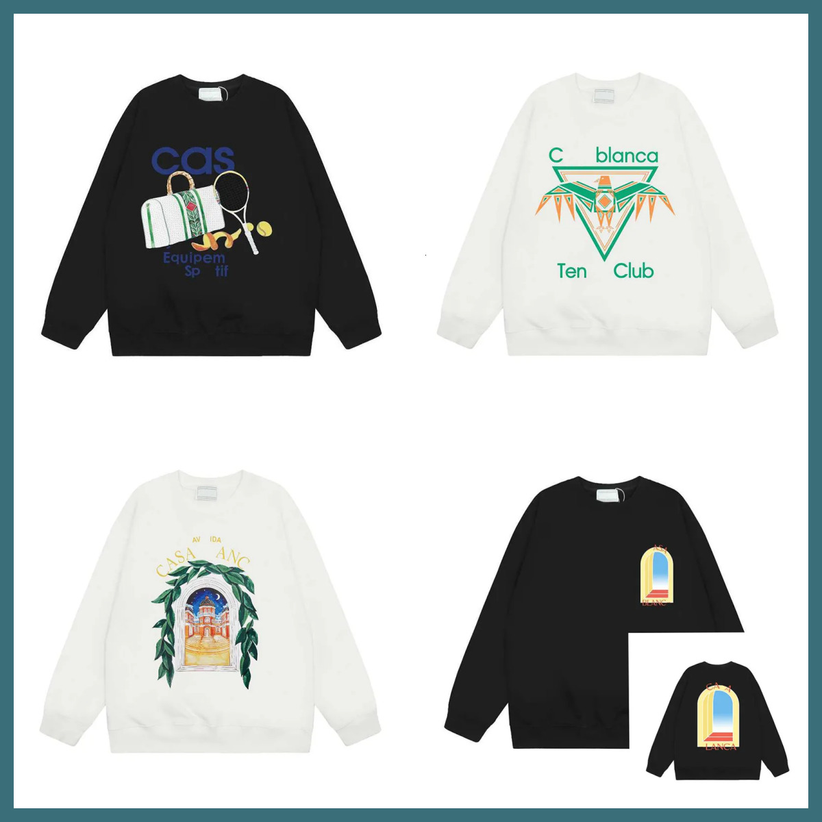 Men Graphic Cotton Sweatshirt Hip Hop Letter Print High Street Loose Crew Neck Pullover Casual Fashion Streetwear for Autumn Winter
