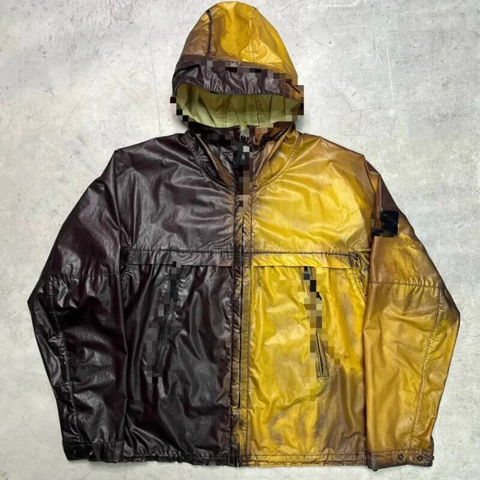Stones Jacket Men's Fashion Street Trend Is Decreasing Hooded High End Jackets Women's Compass Gradual Waterproofing Process Badges Sports
