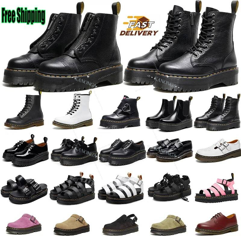 Free Shipping Designer Boots Martin Sandals For Men Women Booties Nubuck Mules Slides Black White Pink Leather Boot Mens Outdoor Comfortable Sandal