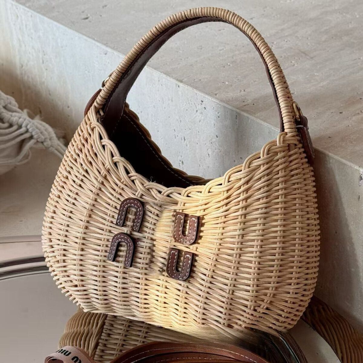 Designer Bag 2026 New Woven Summer Basket Handbag Niche Design High m bag End Sense S Bag Casual Versatile Fashion Women Luxury Bag Pouch