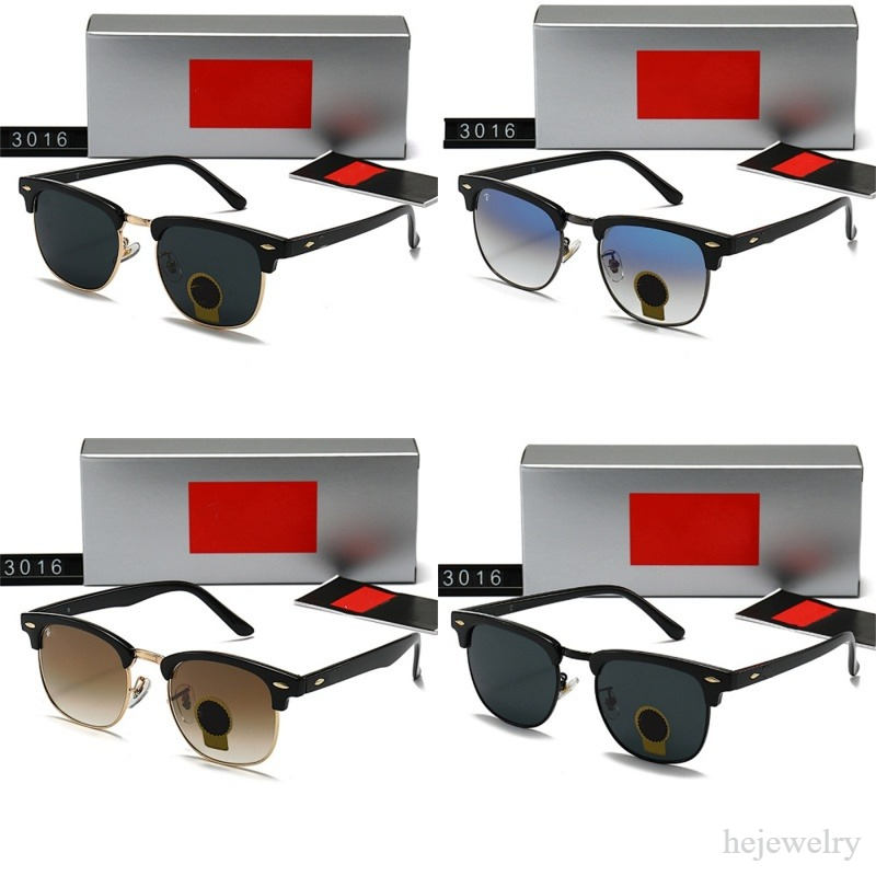 Luxury designer womens mens sunglasses icon retro RB3016 flash mirror mens sunglasses designers gold frame designer sunglasses men women zh82