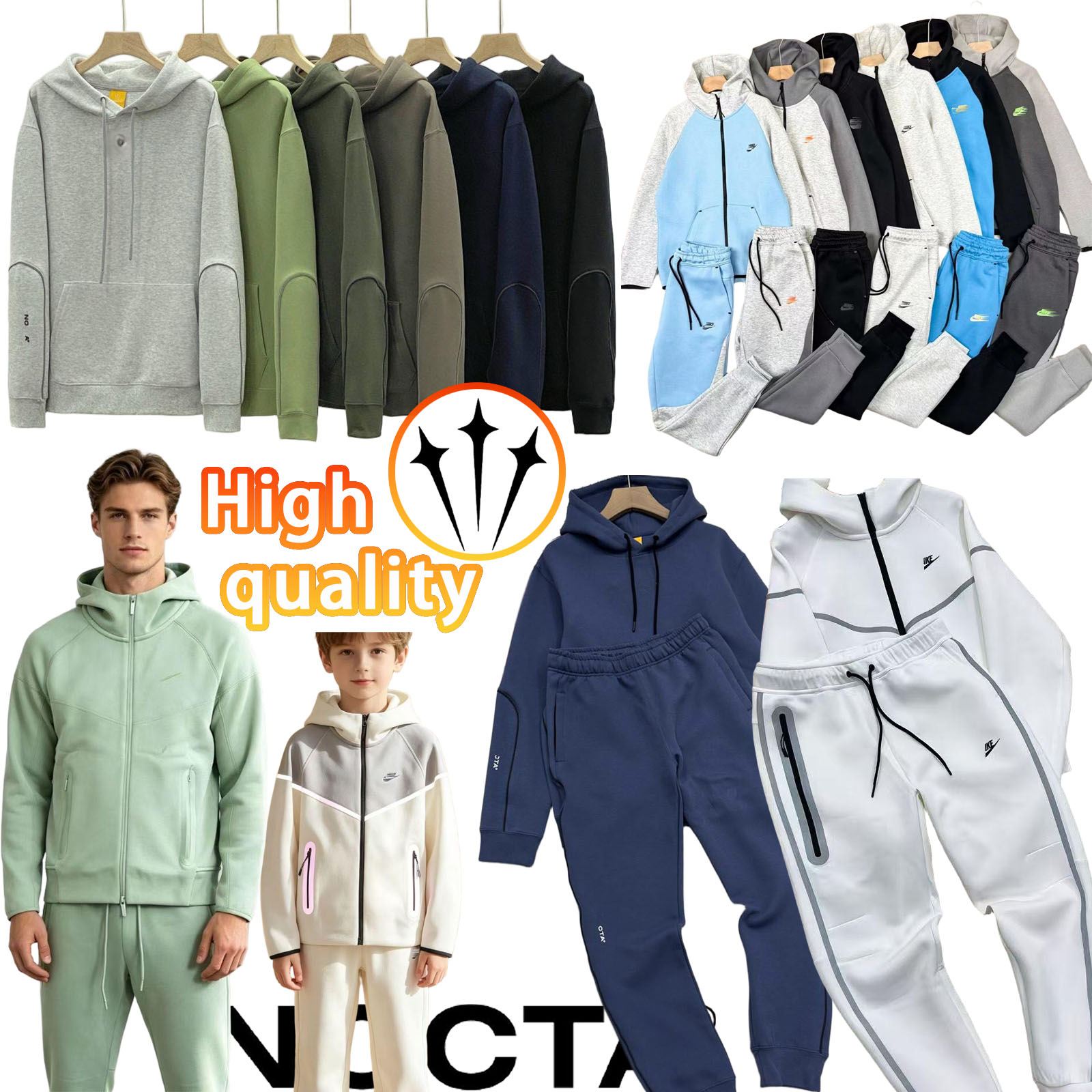 Nocta Tracksuit Tech Tracksuit Men Designer Tech Fleece Nocta Hoodie Mill Tracksuit Children Tracksuit Mens Tracksuit Ensemble Homme track suit