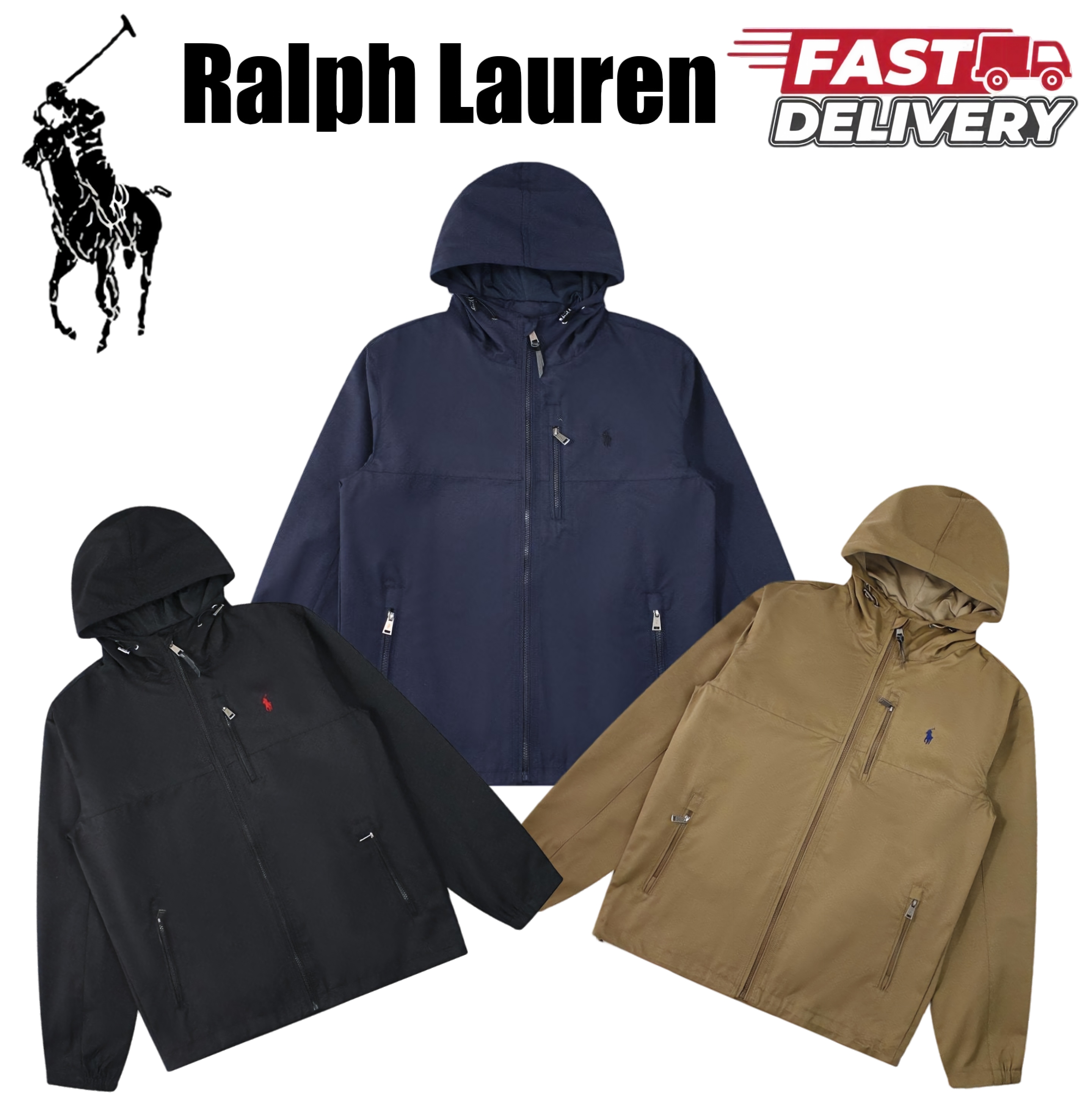 Windbreaker Jacket Polo Designer Jacket Mens High quality Lightweight Casual Full Zip Outdoor Jacket Stand Collar Long Sleeve Sportswear Jacket 004