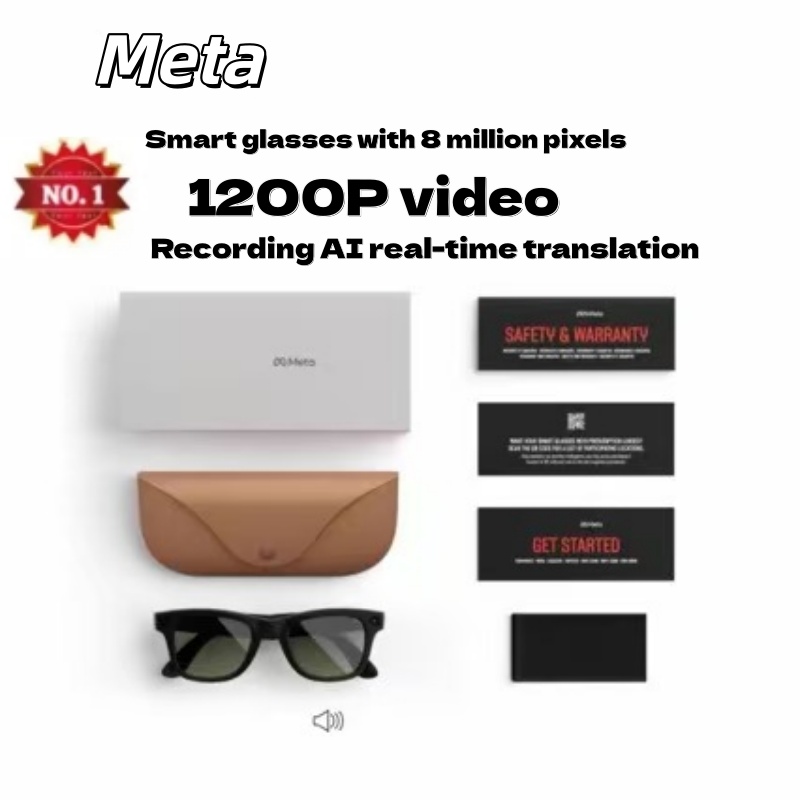 Vente chaude Meta Glasses RB Gen2 Lunettes de soleil Appel Bluetooth Anti-secousse Caméra HD 4K avec enregistrement vidéo Double microphone Tradu