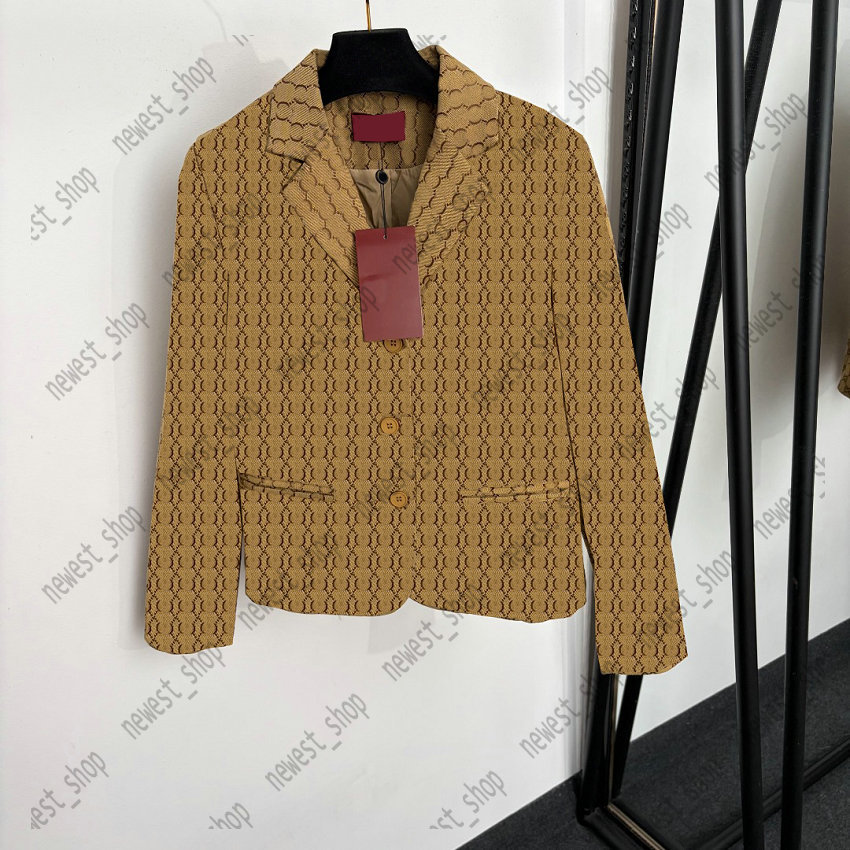 Womens Jackets 26SS designers coat lady's Double letter print coats women Jacquard Single breasted long sleeved suit jacket lady Clothing