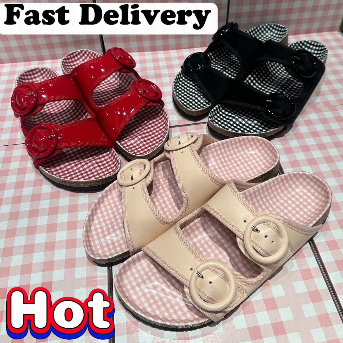 Designer Arizona Sandali Clog Pantofole da donna Ballet Bow Opera Mule Mary Jane Scala Zoccoli Pantofole Moda Estate Pantofole in pelle Scarpe casua