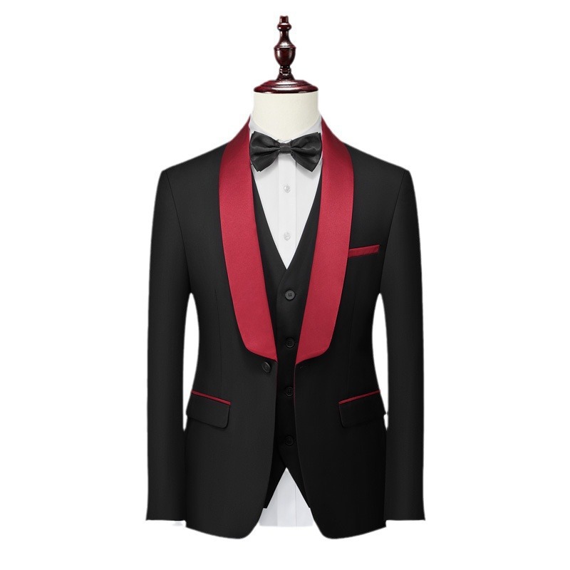 (196) Men's Three-Piece Formal Business Suit