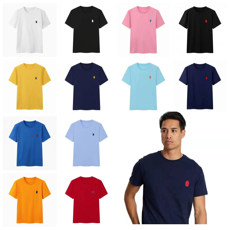 Designer ralp fashion women's t men's designer shirt summer casual short sleeve cotton tshirt mens tee embroidery tshirt shorts Sleeve Cot