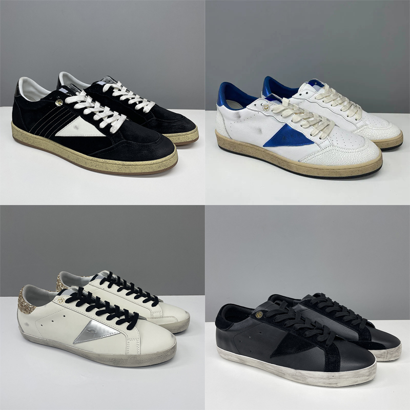 Men Women Designer Dirty Super Star Leather Sneakers Leopard Print Suede Leather Inner Height Increase Low Top Casual Training Sport Shoes Traine