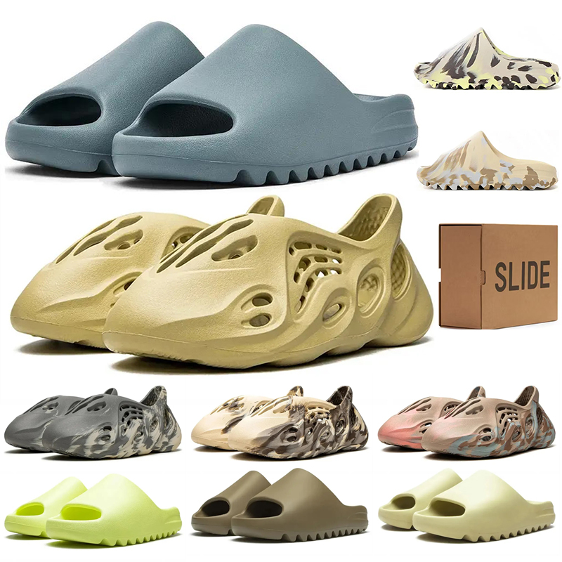 Designer Slides for Men Women Slippers Sandals Onyx Cinder Sand Bone Resin Stone Sage Slate Grey Vermilion Slide Slipper Summer Beach Sandal Womens