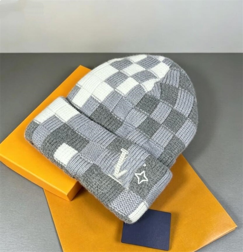 Winter Hat Designer Beanie Men Women Crush Damoflage Bonnet Knitted Check Fashion Outdoor Warm Street Skull Caps For Women Beenie Embroidery Letter