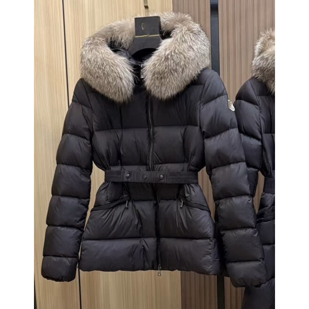 Boedic Women Coats Winter Clothe Down Designer Fashion Adjustable Waist Belt Slim Fit Thick Women Windproof Puffer Long Jacket Winter Boedic Casual